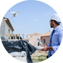 Drone used for construction and real estate production.