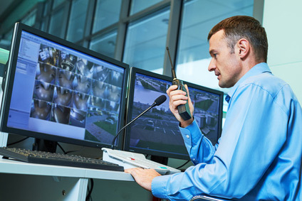 Security monitoring station like those designed by Entec Solutions.
